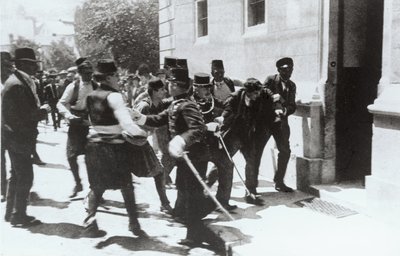 The Bomb-Thrower Arrested at Sarajevo, 1914 by Unbekannt Unbekannt